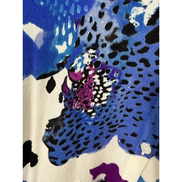 Joseph A. Women's Cardigan Sweater XL Multi-Color Artsy Abstract Casual Bright - Picture 4 of 7
